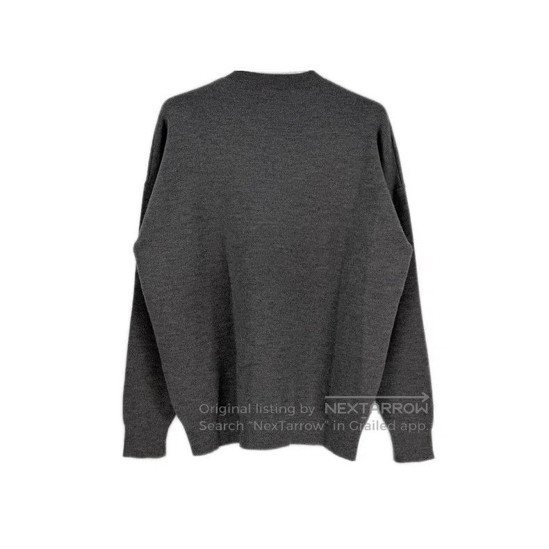 Loewe Loewe Grey heart pattern embroidered logo wool sweater Size S / US 4 / IT 40 - 2 Thumbnail