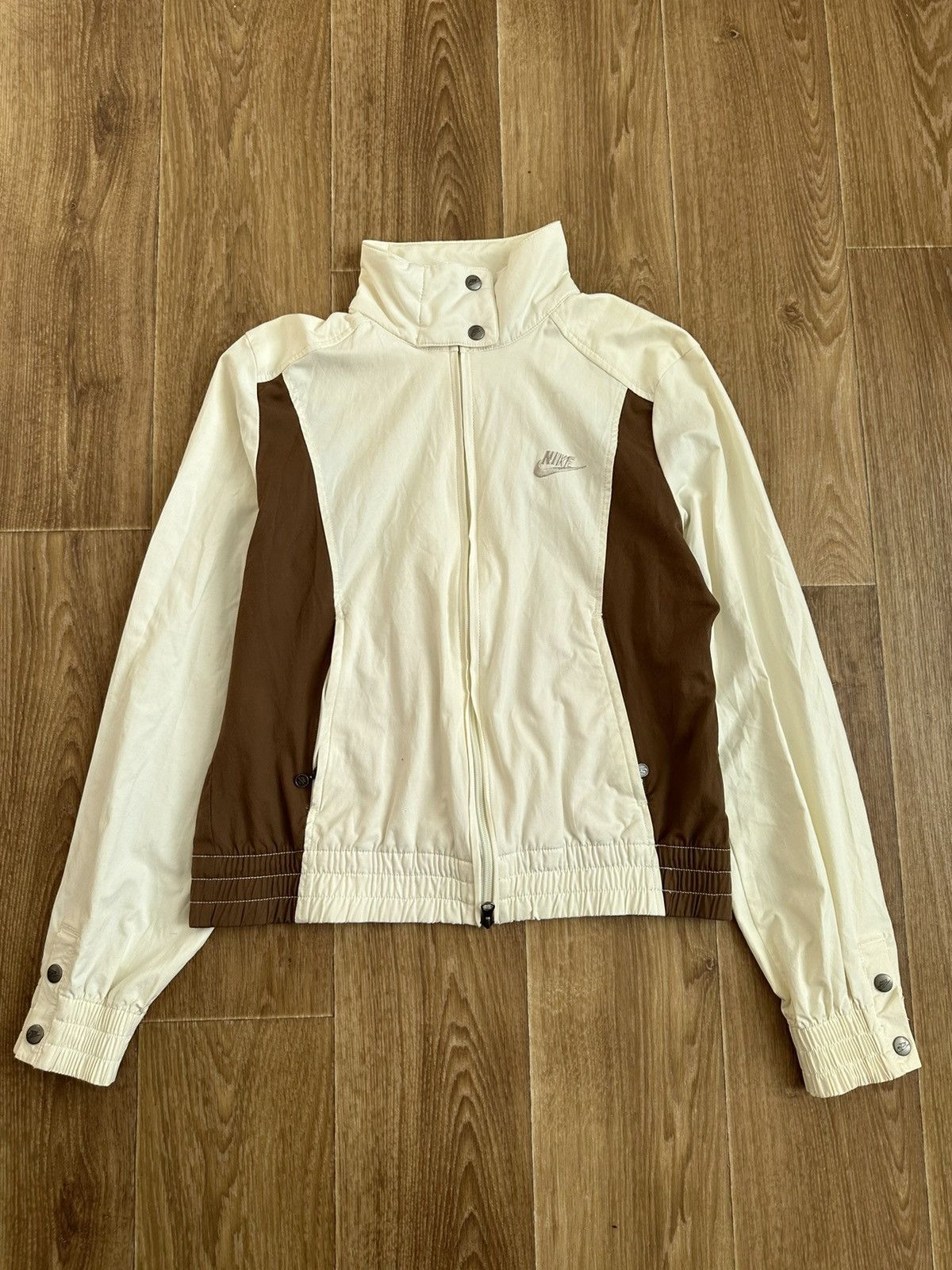 Nike Nike Vintage Swoosh Logo Track Jacket Windbreaker y2k Size L / US 10 / IT 46 - 1 Thumbnail