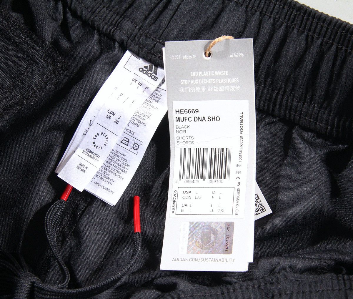Adidas Adidas Manchester United BNWT Soccer Football Shorts L Size US 34 / EU 50 - 5 Thumbnail