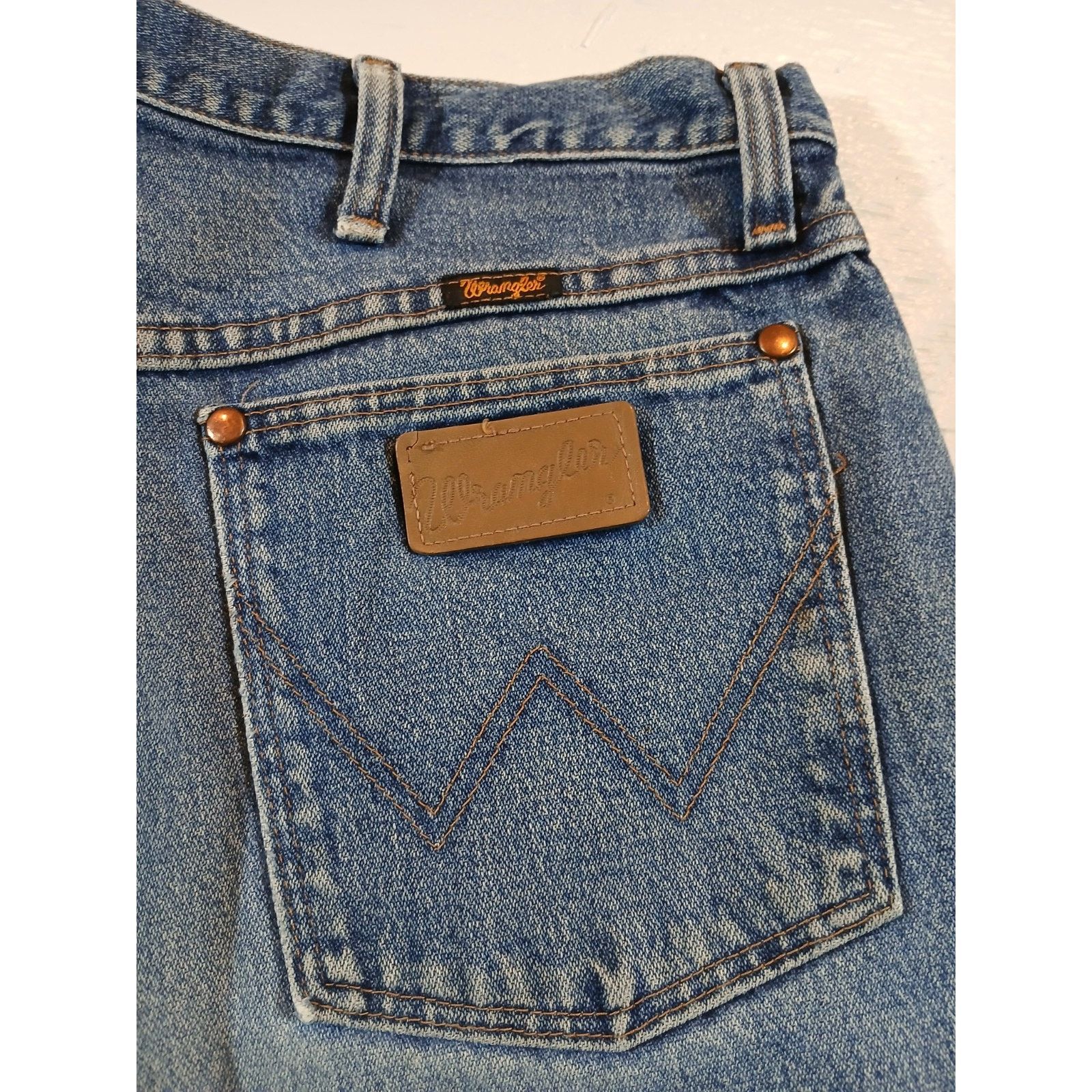 Wrangler Wrangler (38 X 34) Men's Blue Denim Jeans Size US 38 / EU 54 - 4 Thumbnail