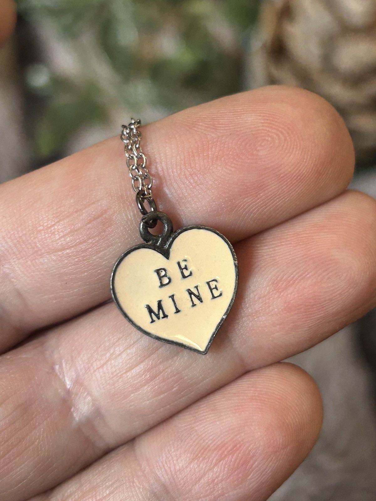Handmade Handcrafted vintage “Be Mine” heart pendant necklace Size ONE SIZE - 5 Thumbnail