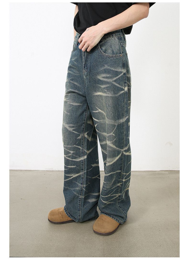 Japanese Brand × Jean Japanese loose straight washed distressed vintage jeans Size US 32 / EU 48 - 3 Thumbnail