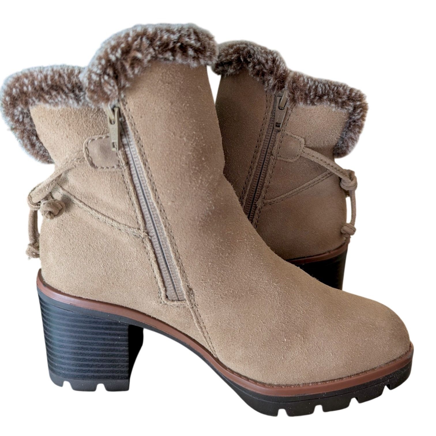 Naturalizer Naturalizer Valene Suede Fur 3" Heel Booties Size 6.5 Size US 6.5 / IT 36.5 - 6 Thumbnail