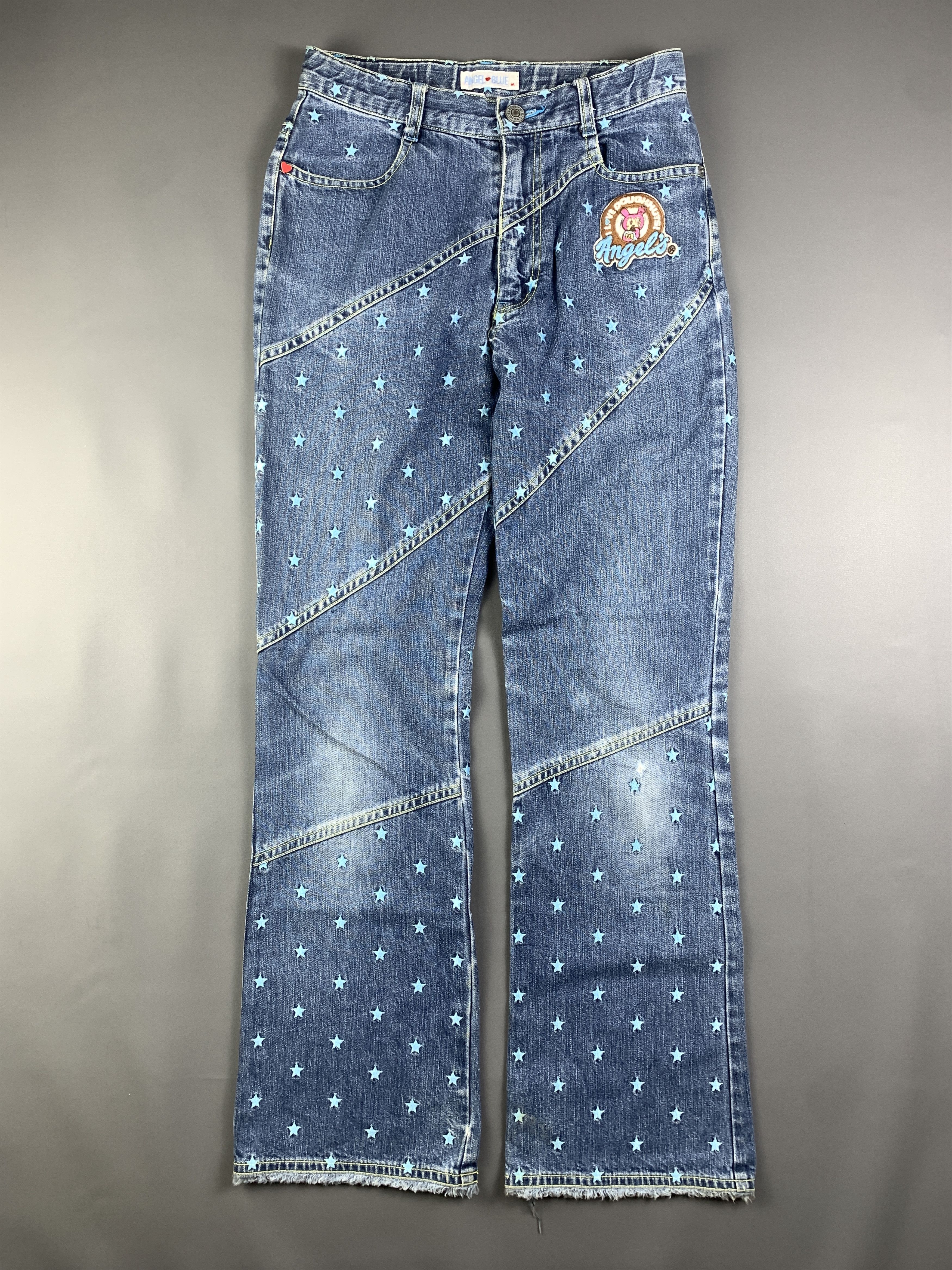Angel Blue 2000s Angel Blue Stars Embroidered Dot Cute Jeans (25) Size 25" / US 0 / IT 36 - 4 Thumbnail