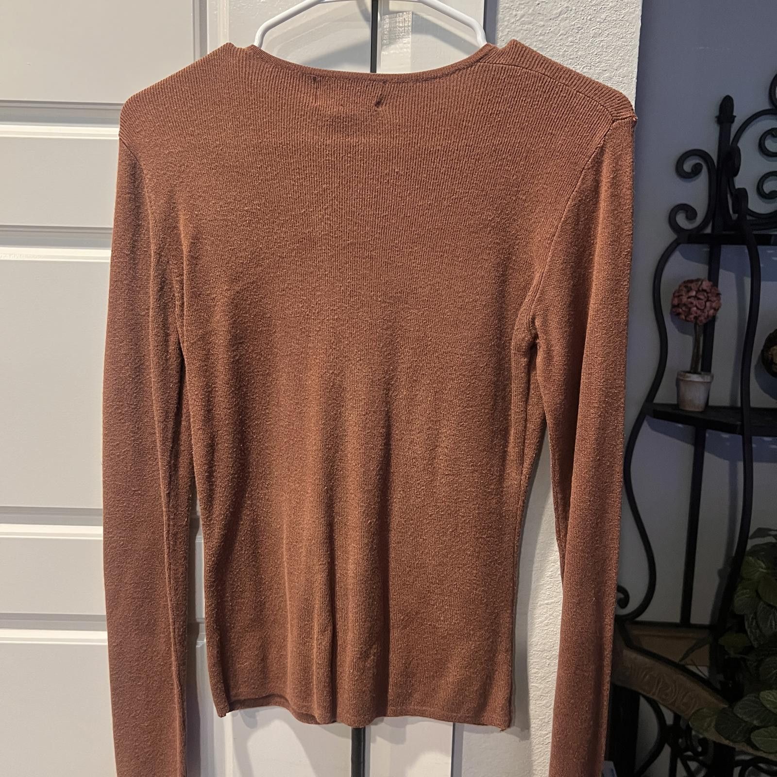 Other Finity Brown Rayon Blend Women's Cardigan Sweater Size Small Size S / US 4 / IT 40 - 2 Thumbnail