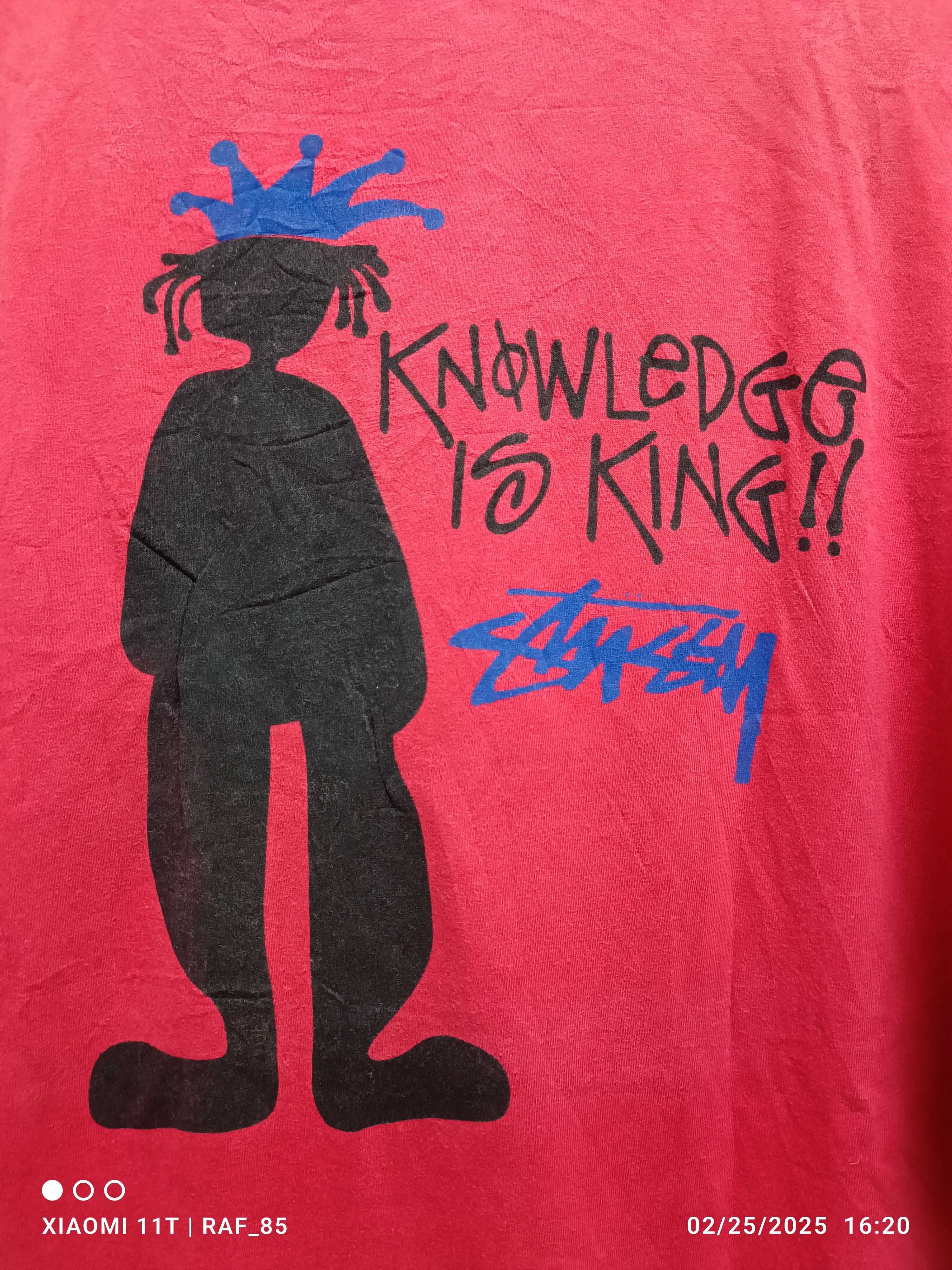 Stussy Vintage Stussy Knowledge Is King Tshirt Size US L / EU 52-54 / 3 - 7 Thumbnail