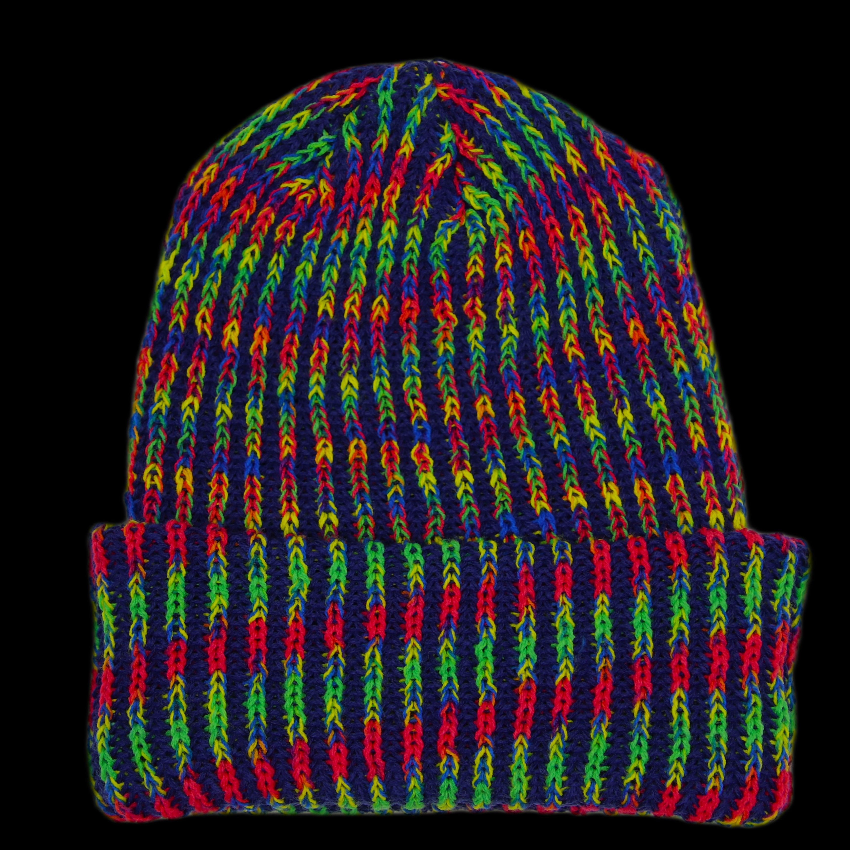 Supreme Supreme Rainbow Knit Beanie Navy Size ONE SIZE - 2 Thumbnail