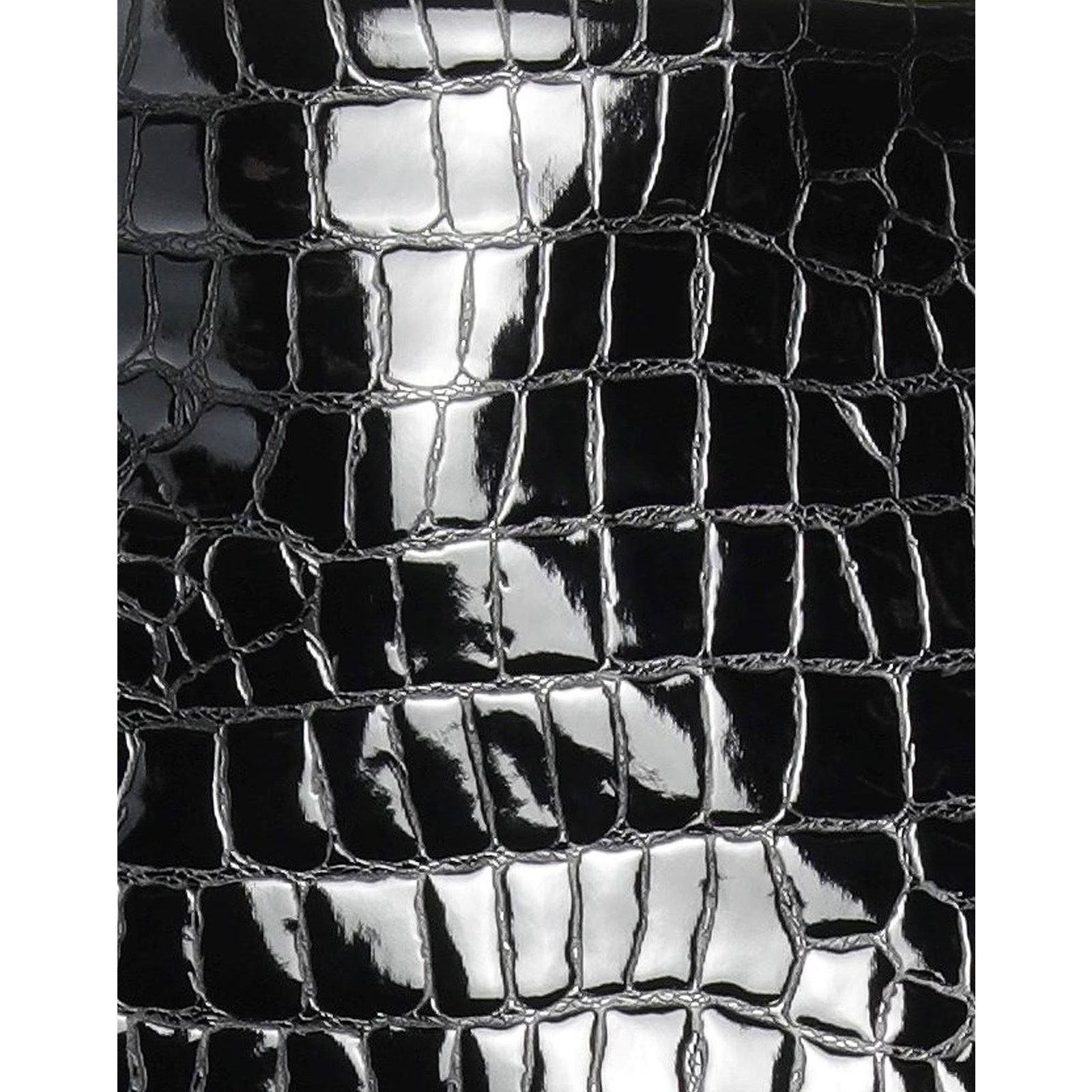 Dolce & Gabbana Dolce & Gabbana Black Croc Faux-Leather Midi Skirt IT 36 Size 25" / US 0 / IT 36 - 11 Thumbnail