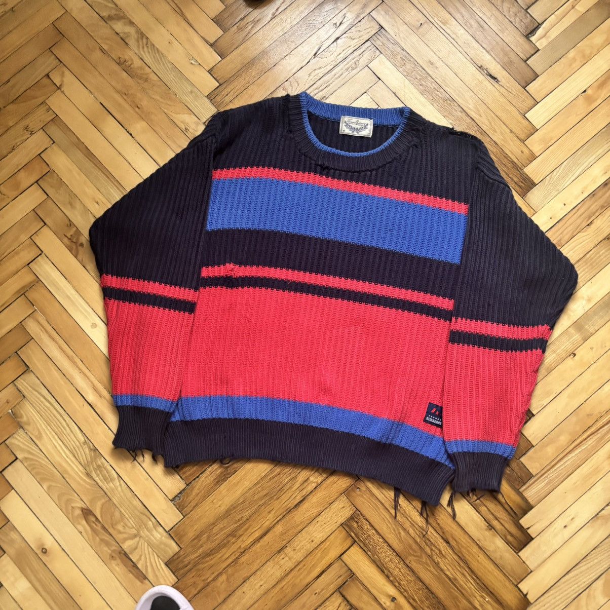 Vintage 90’s Distressed Thomas Burberry sweater knit