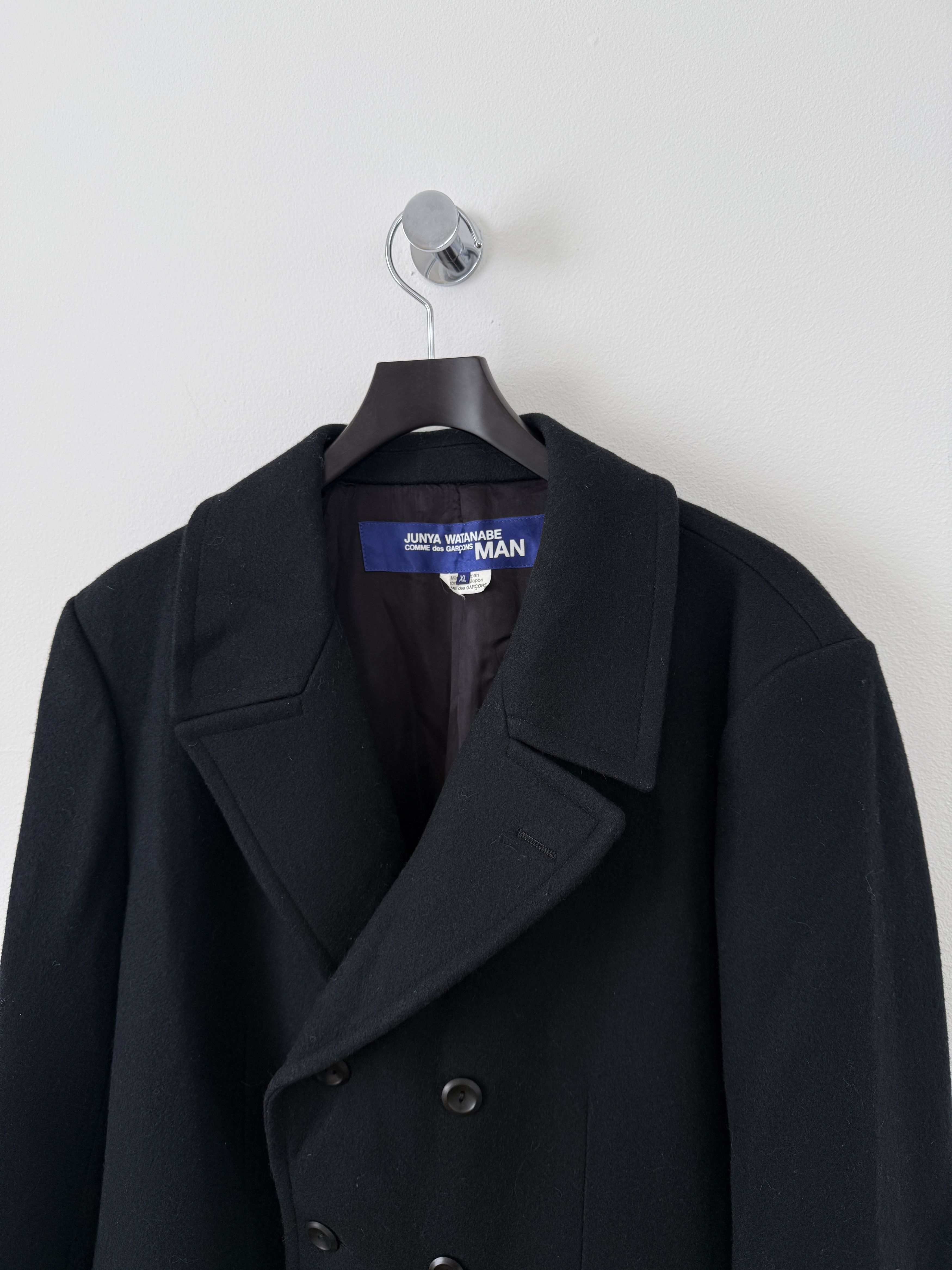 Junya Watanabe Comme Des Garcons MAN Wool Double Breasted Overcoat Size US XL / EU 56 / 4 - 6 Thumbnail