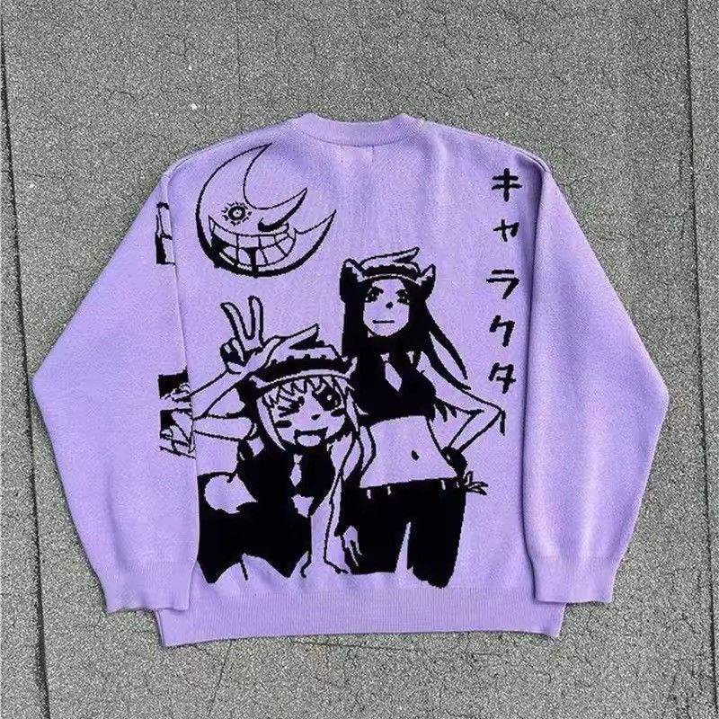 Japanese Brand Retro 90s Y2K Style Goth Gun Sweater Jacquard Sweatshirt Size US XL / EU 56 / 4 - 2 Thumbnail