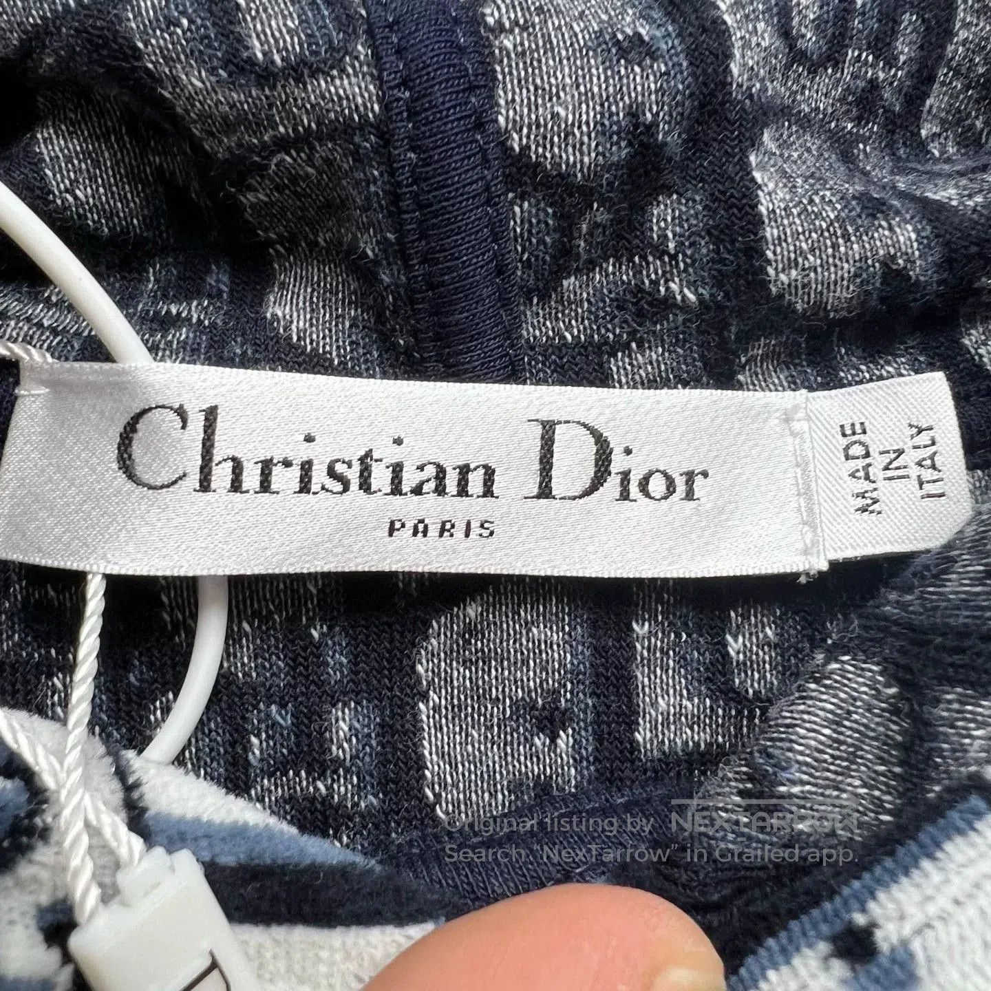 Dior dior navy logo hooded short sleeve sweatshirt. Size XS / US 0-2 / IT 36-38 - 4 Thumbnail