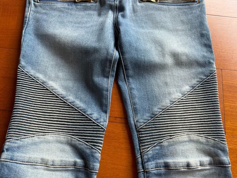 Balmain balmain high-waisted fitted motorcycle jeans-2508 Size US 34 / EU 50 - 4 Thumbnail
