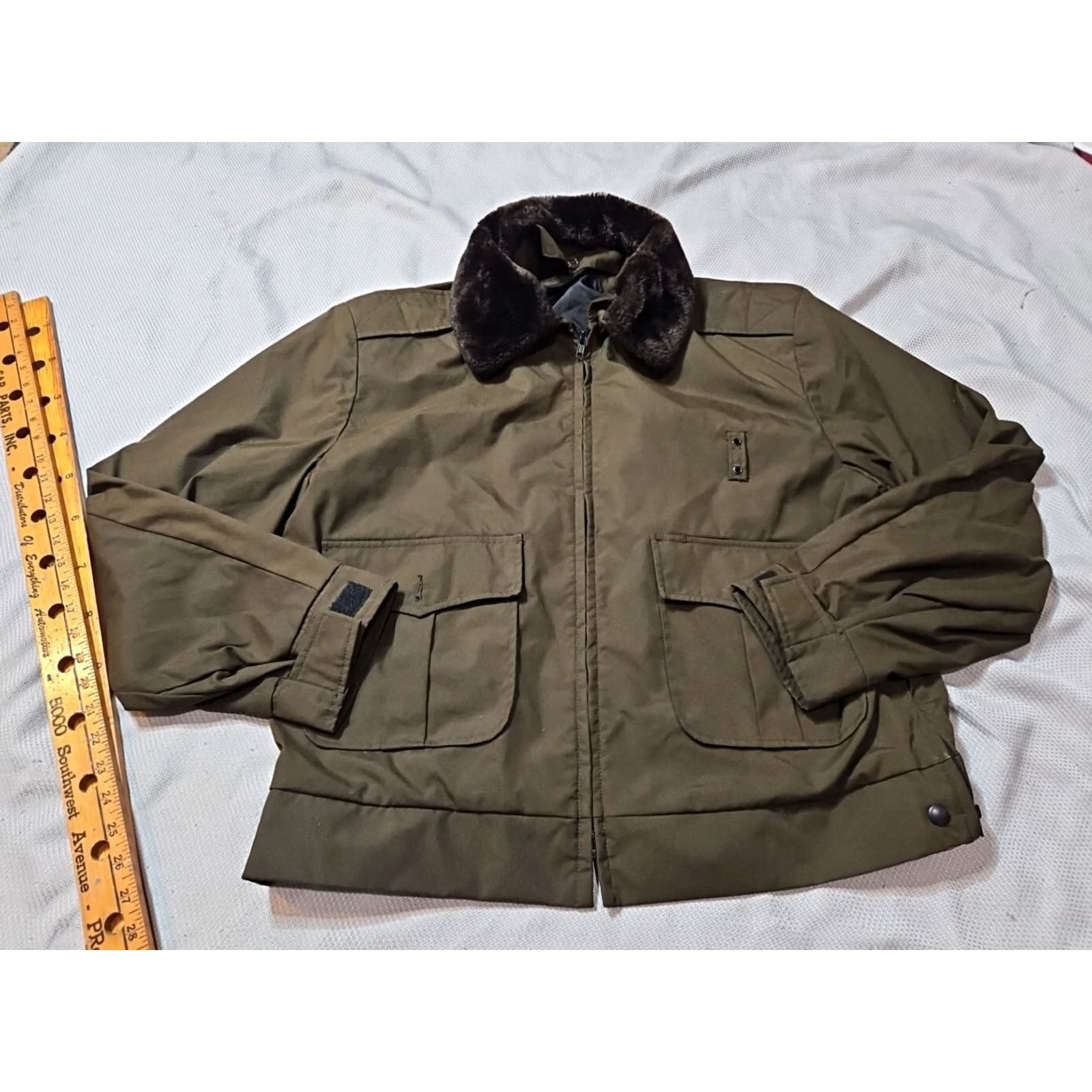 Vintage Duty Champ Mens Brown Button-Up Coat Jacket Vintage USA Bomber L Size US L / EU 52-54 / 3 - 2 Thumbnail