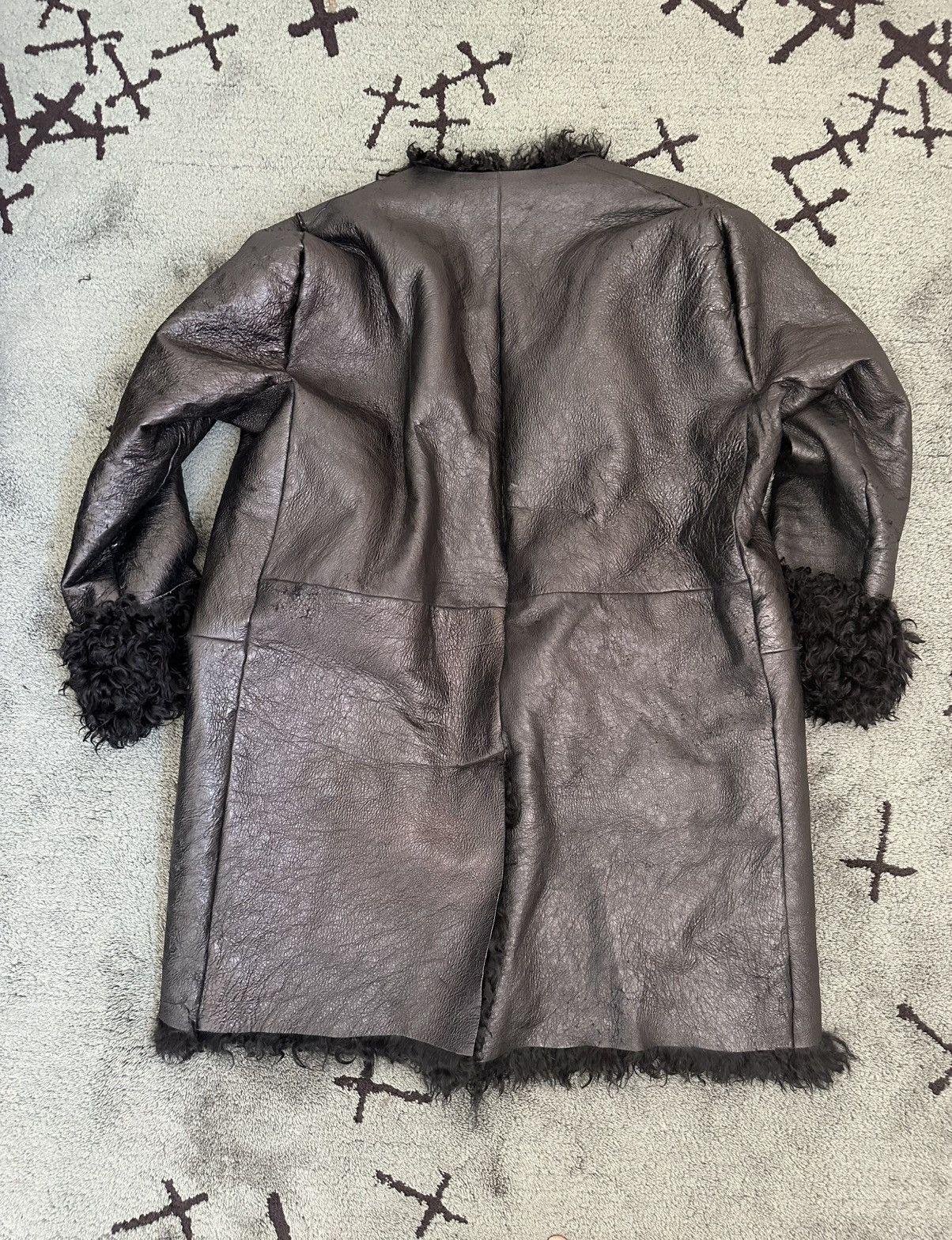 Maison Margiela Archive Margiela Fall 1998 AW98 Flat Shearling Coat Vintage Size L / US 10 / IT 46 - 2 Thumbnail