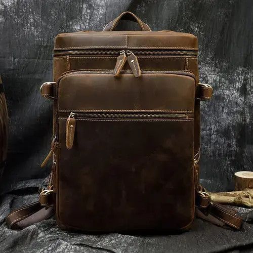 Divide The Youth Leather Men's Travel Backpack Size ONE SIZE - 2 Thumbnail