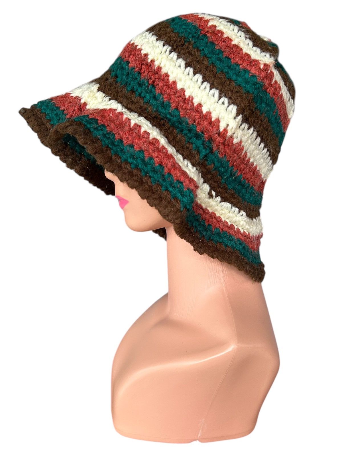 Japanese Brand × Kapital × Vintage Crochet Knitted Handmade big Bucket Hats Size ONE SIZE - 1 Thumbnail