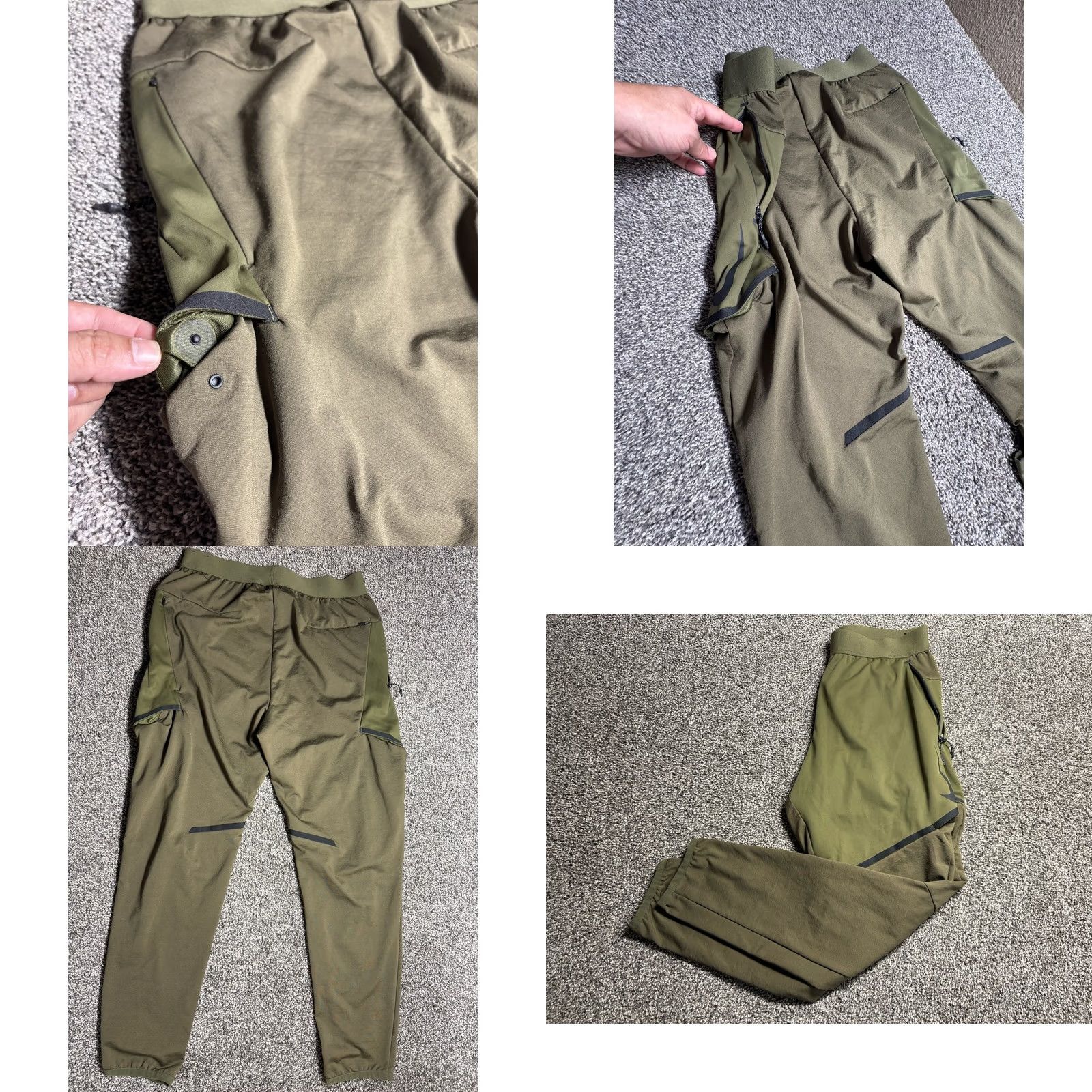 Nike Nike Training Pants Mens M Olive Green Snap Pockets 927360 Size US 31 - 9 Thumbnail