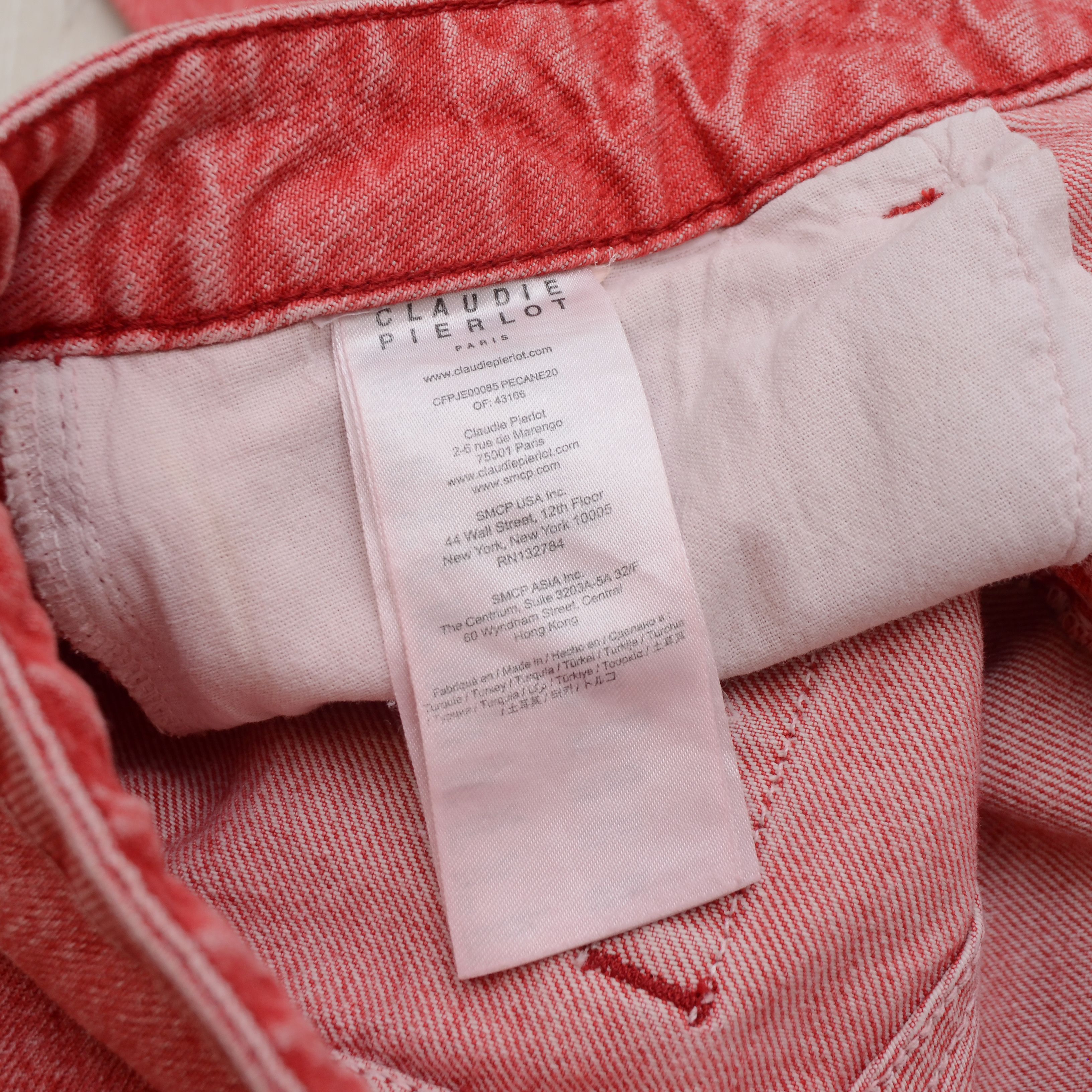 Other Pretty slim jeans CLAUDIE PIERLOT size 36 FR Red Washing Y2K Size 26" / US 2 / IT 38 - 12 Thumbnail
