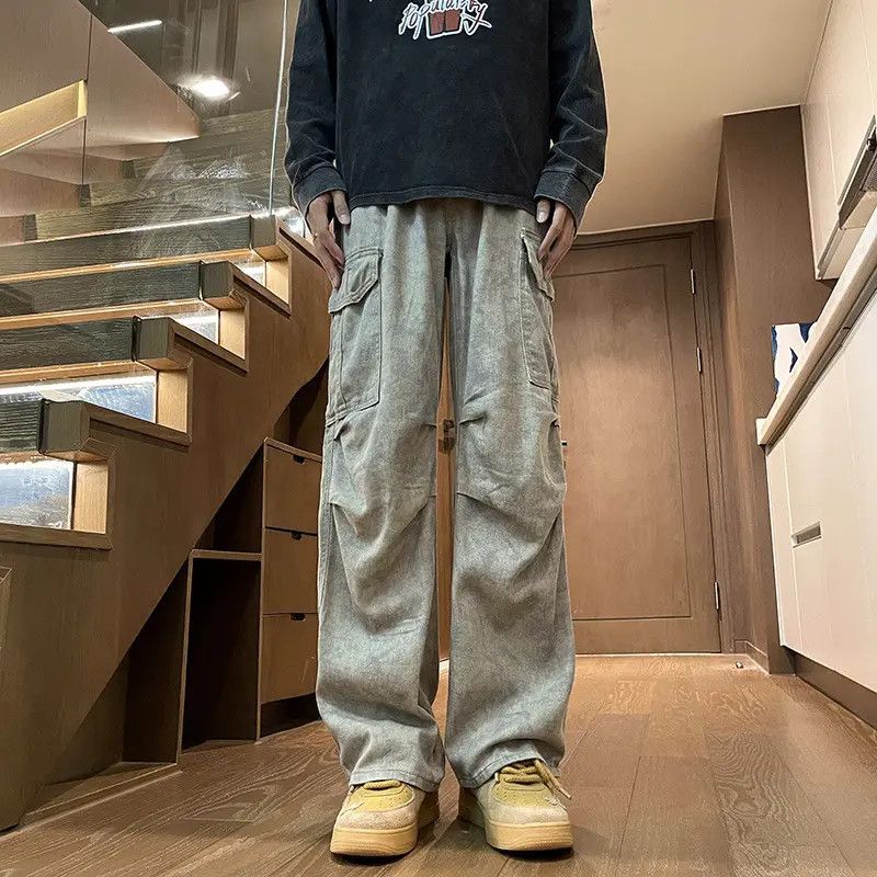 Japanese Brand × Jean Retro loose wide leg pocket jeans Size US 30 / EU 46 - 1 Thumbnail