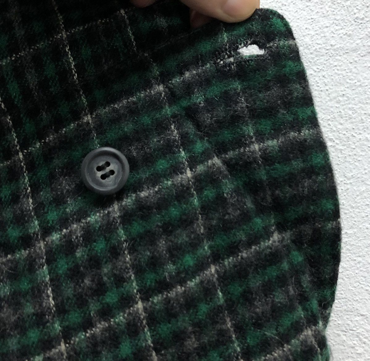 Vintage Vintage A.T Tapered Green Check Wool Pants – Made in Japan Size US 26 / EU 42 - 7 Thumbnail