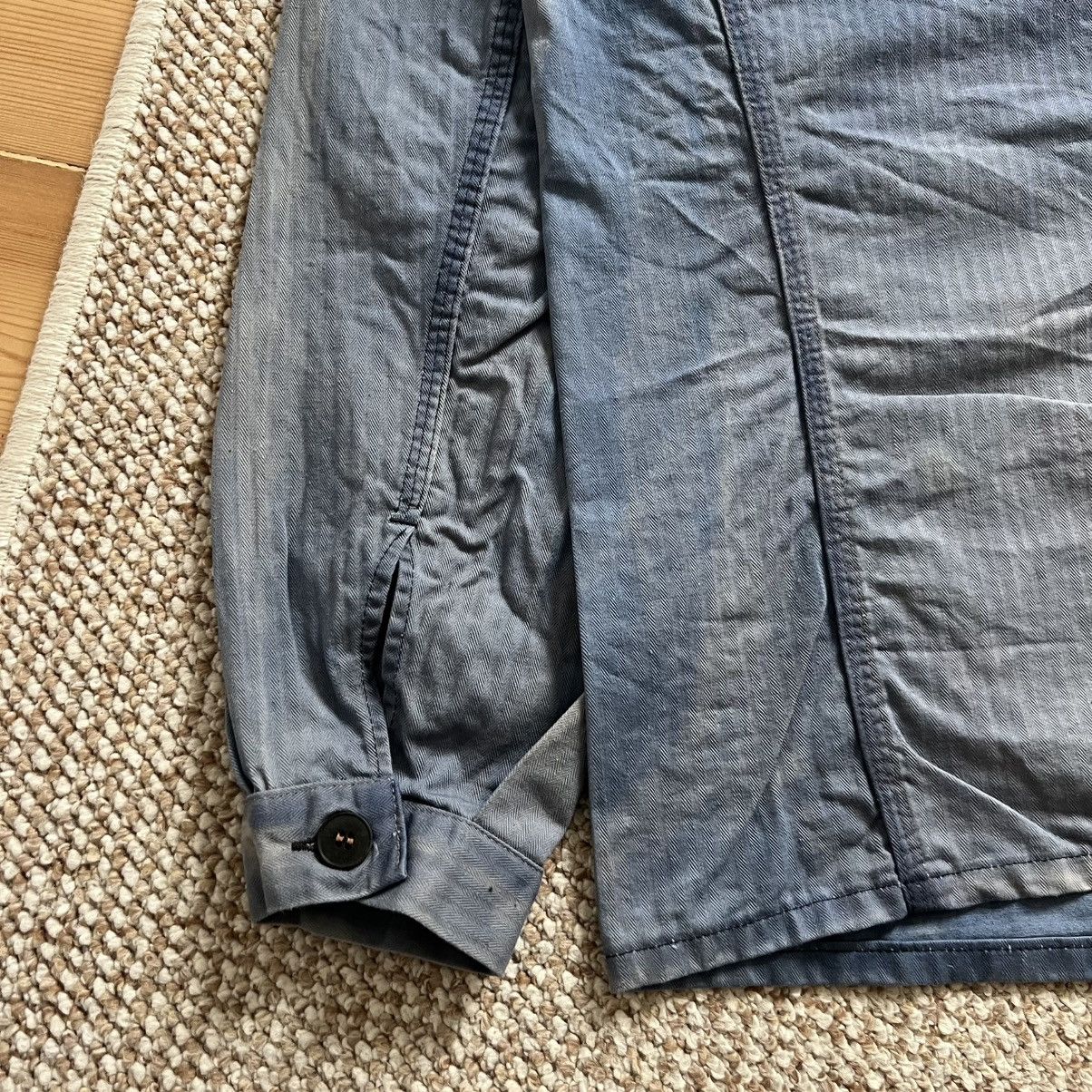 Vintage German sun faded washed works chore herringbone jacket Size US L / EU 52-54 / 3 - 11 Thumbnail