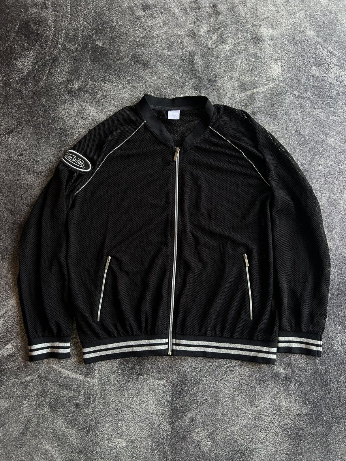 Von Dutch 2000s🔥 Von Dutch Mesh Fishnet Jacket Size US L / EU 52-54 / 3 - 13 Thumbnail