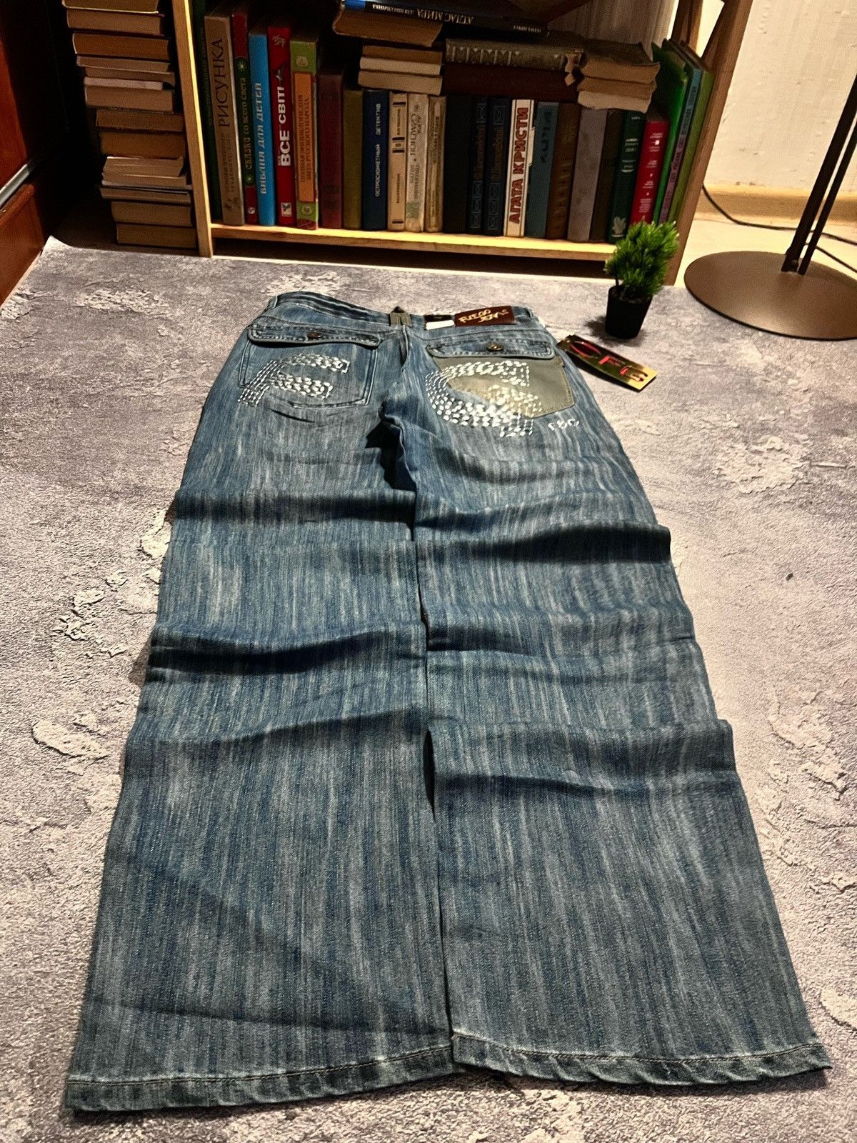 Vintage Y2K Archive Baggy Fit Jeans – Vintage Drip Avan-Garde 90s Size US 34 / EU 50 - 1 Thumbnail