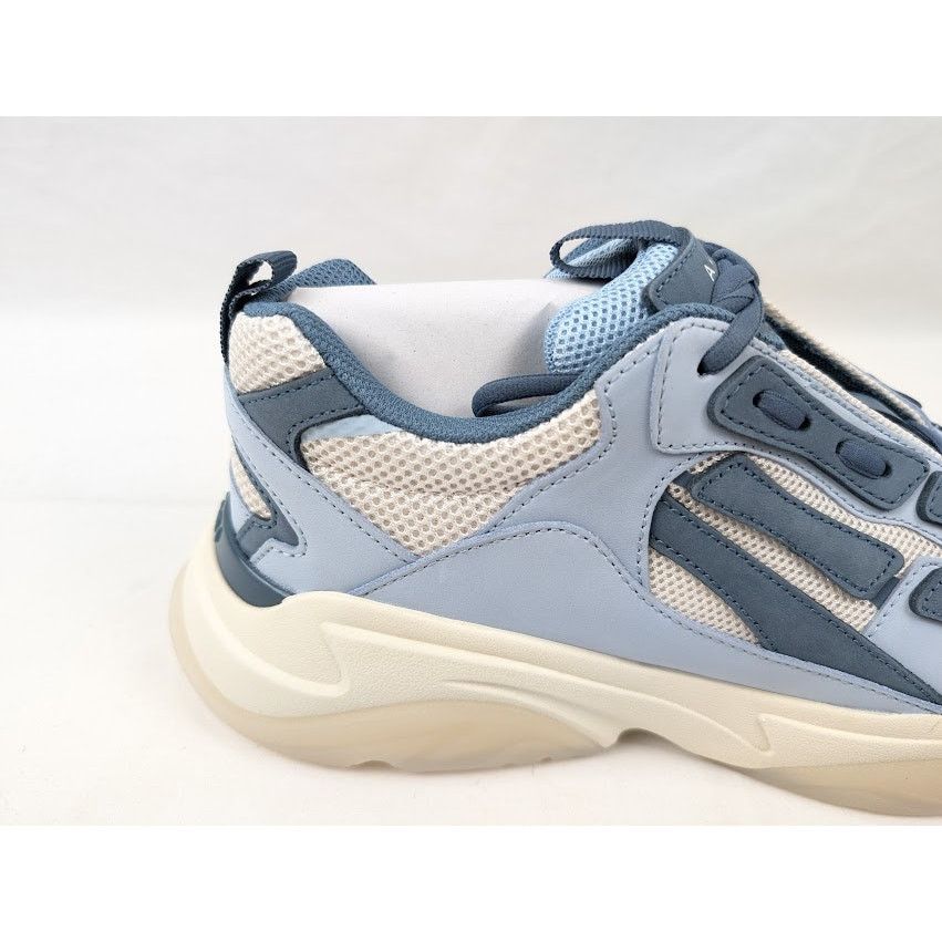 Amiri o1rshd1 Bone Runner Low-Top Sneakers in Baby Blue Size US 12 / EU 45 - 4 Thumbnail