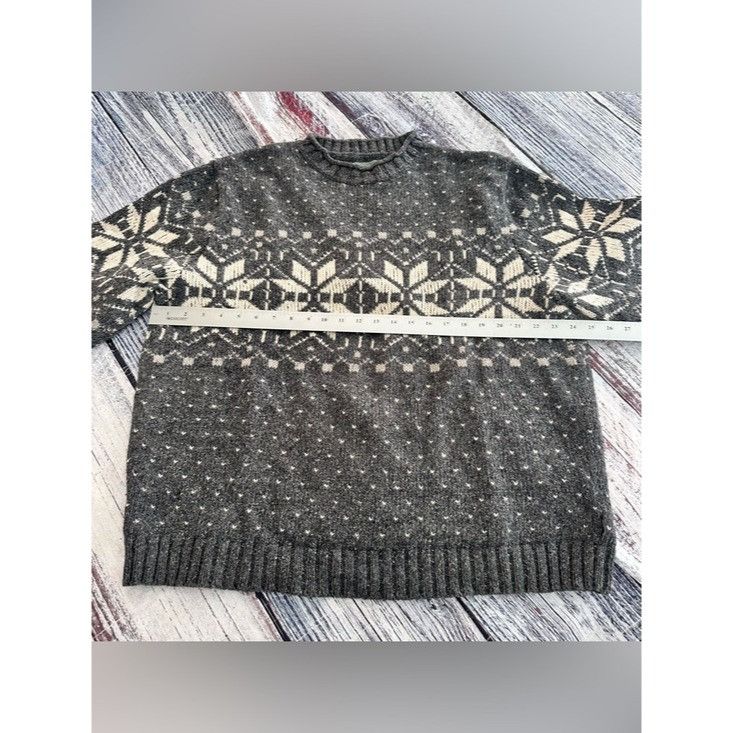 Woolrich Woolen Mills Woolrich Charcoal and Cream Fair Isle Crewneck Sweater Men’s Size US XL / EU 56 / 4 - 8 Thumbnail
