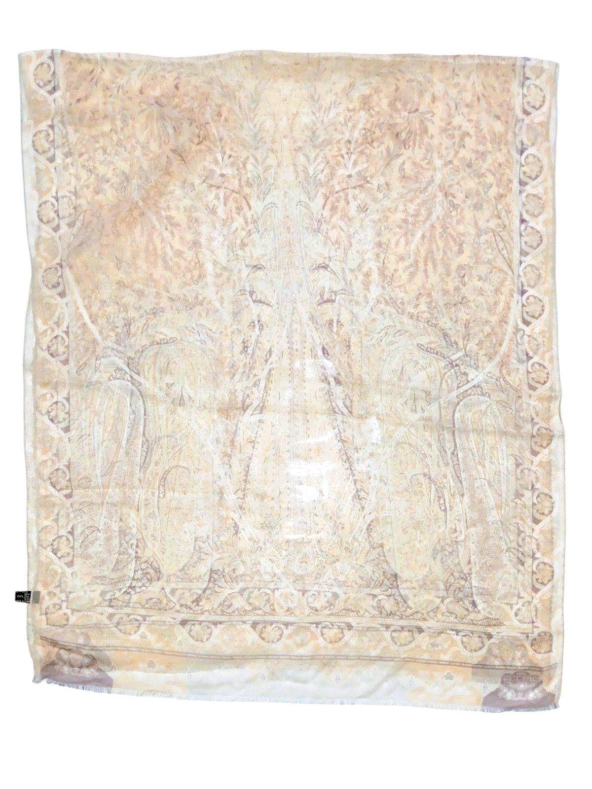 ETRO MILANO ITALY Paisley Abstract Silk Scarf Shawl