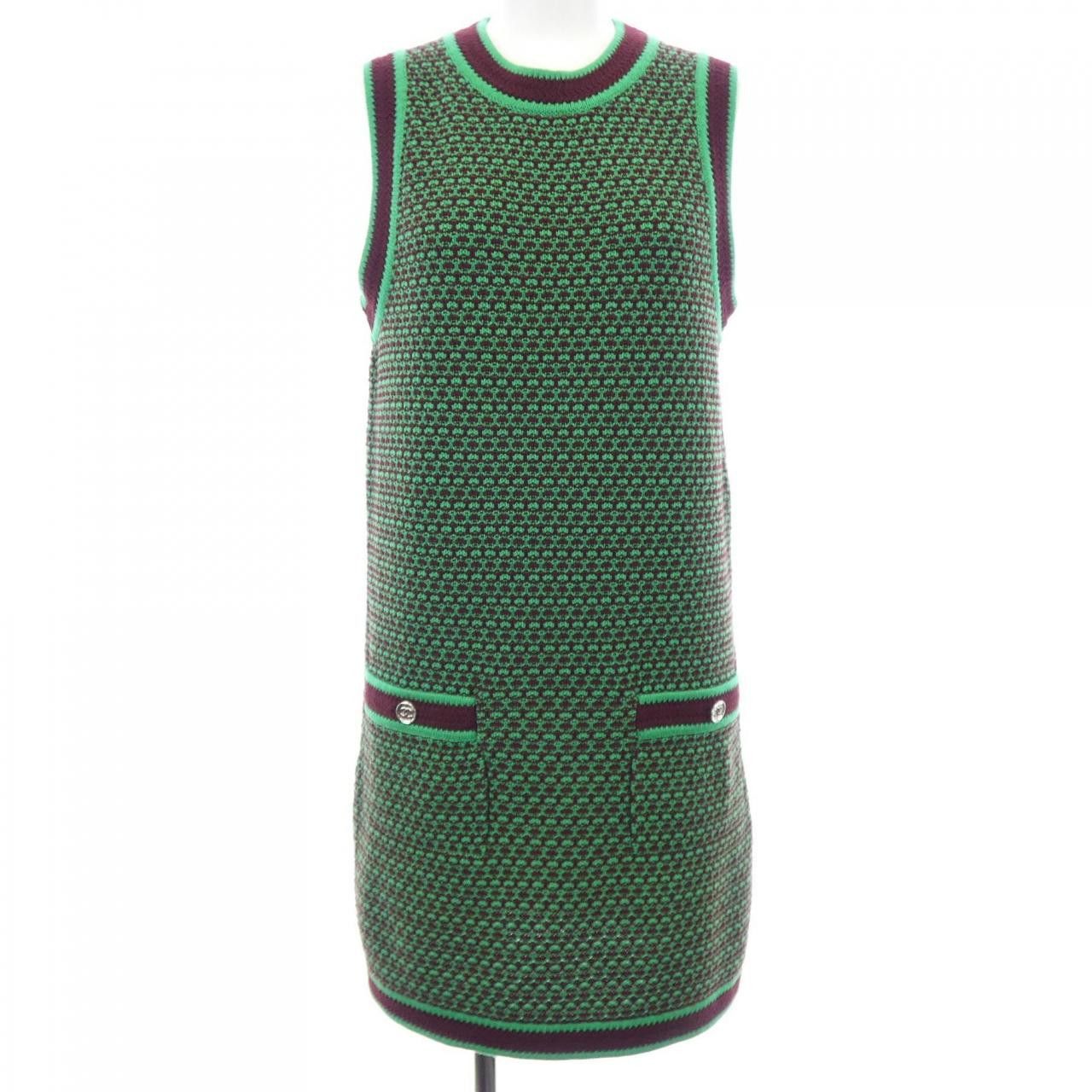 Chanel Chanel Chanel 100% Cashmere Dress Textile Dresses P75435K10790 DUTY FREE for USA Size ONE SIZE - 1 Thumbnail