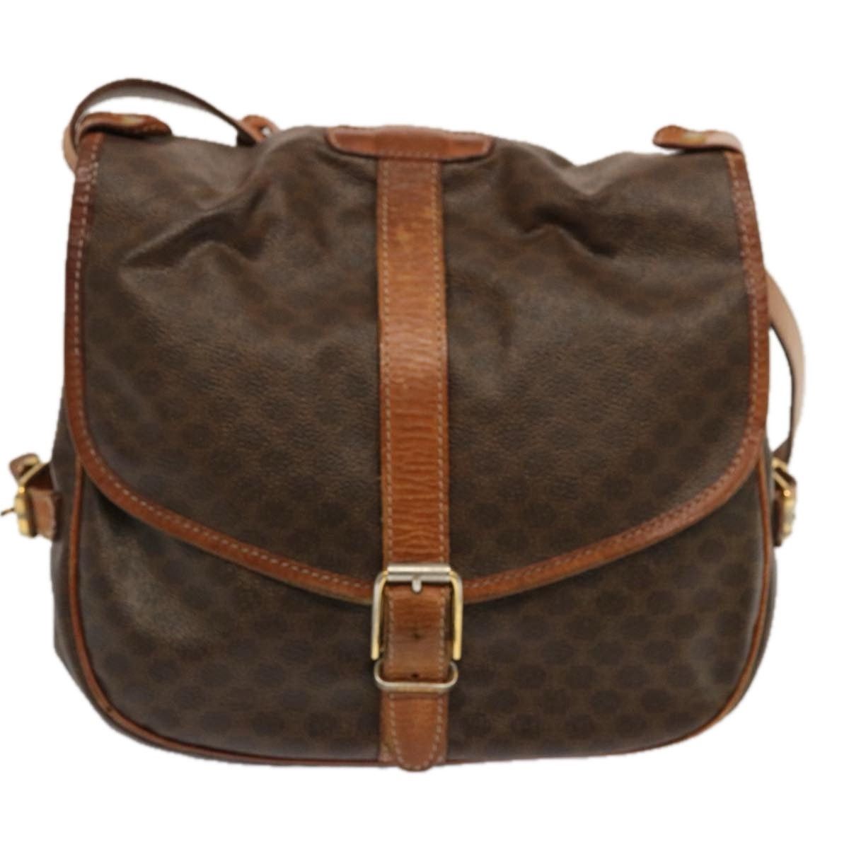 Celine CELINE Macadam Canvas Shoulder Bag Pvc Brown Size ONE SIZE - 3 Thumbnail