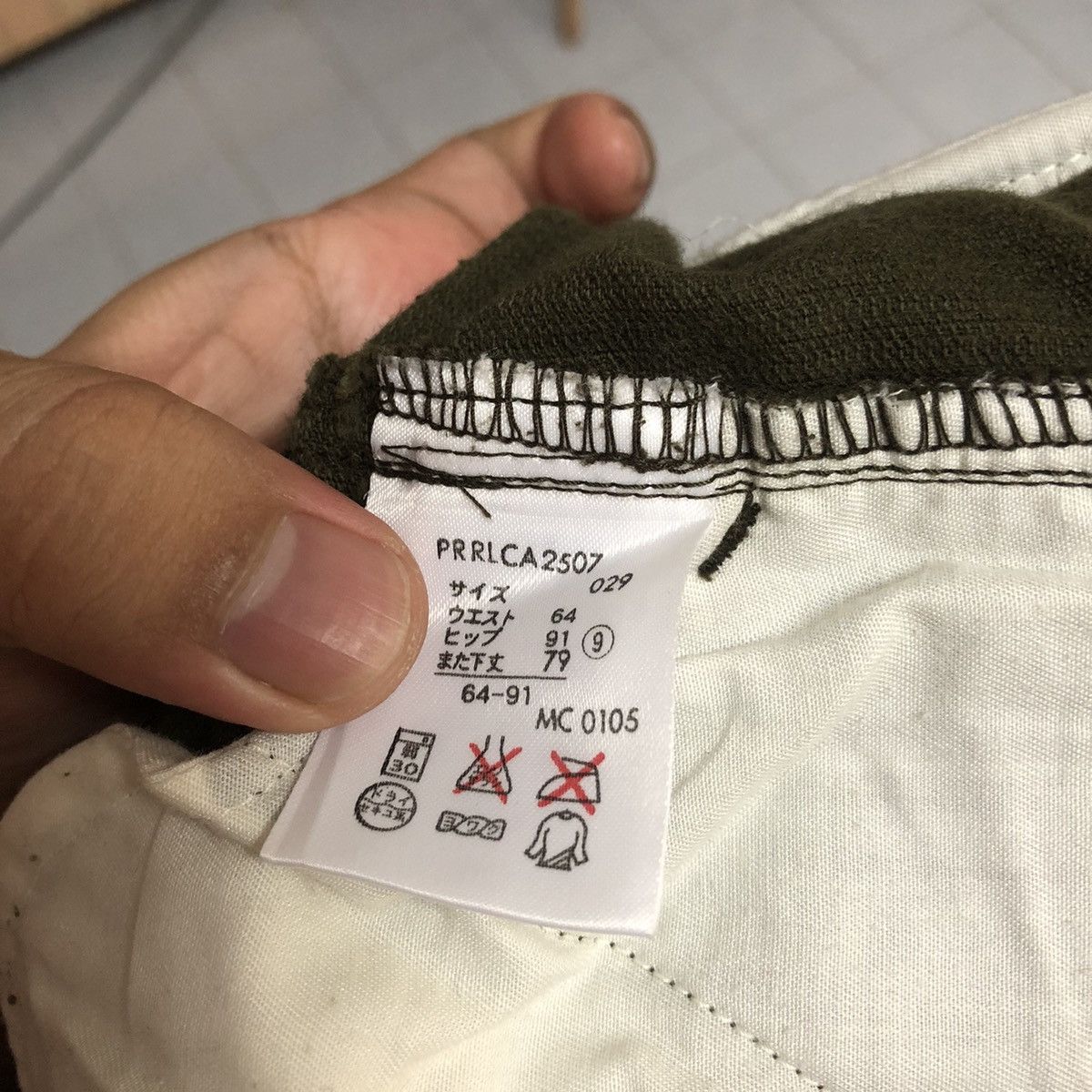 DL Ralph Lauren Green Multipocket Corduroy Pants #C754