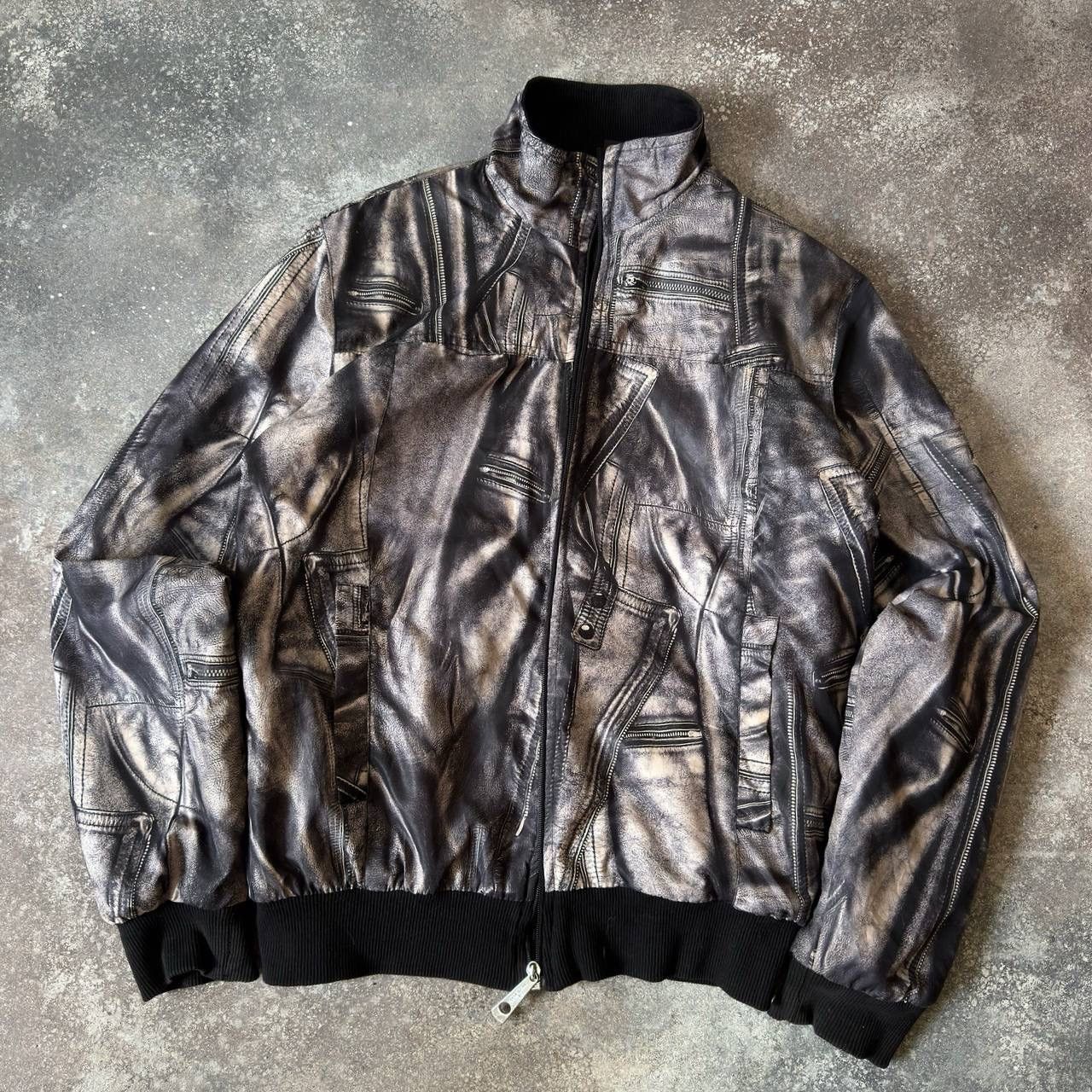 20471120 Avant Garde Zip Details Printed Jacket (rick owens vibe) Size US M / EU 48-50 / 2 - 1 Thumbnail