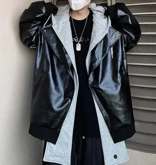 Other Himejima x eko Black Faux Glossy Leather Coat Size US M / EU 48-50 / 2 - 4 Thumbnail
