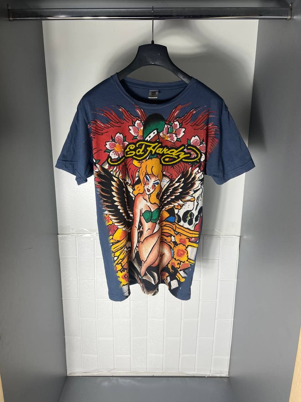 Ed Hardy VINTAGE ED HARDY BY CHRISTIAN AUDIGIER DESIGNER T-SHIRT Y2K Size US S / EU 44-46 / 1 - 1 Thumbnail