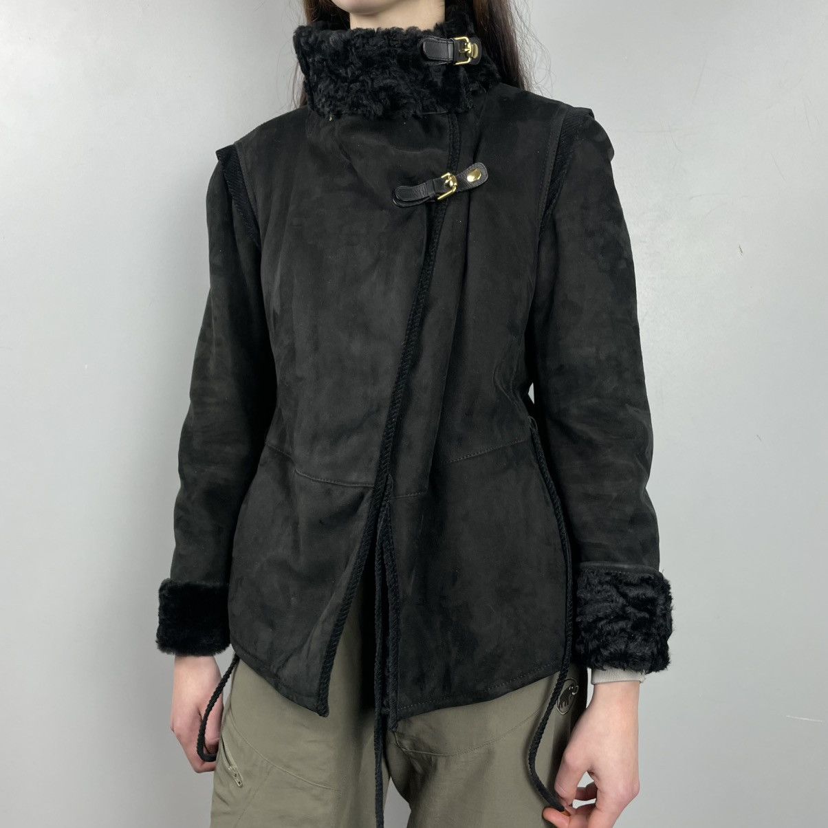 Gucci Archive Gucci Shearling Leather Jacket designer Tom Ford Size US XS / EU 42 / 0 - 1 Thumbnail
