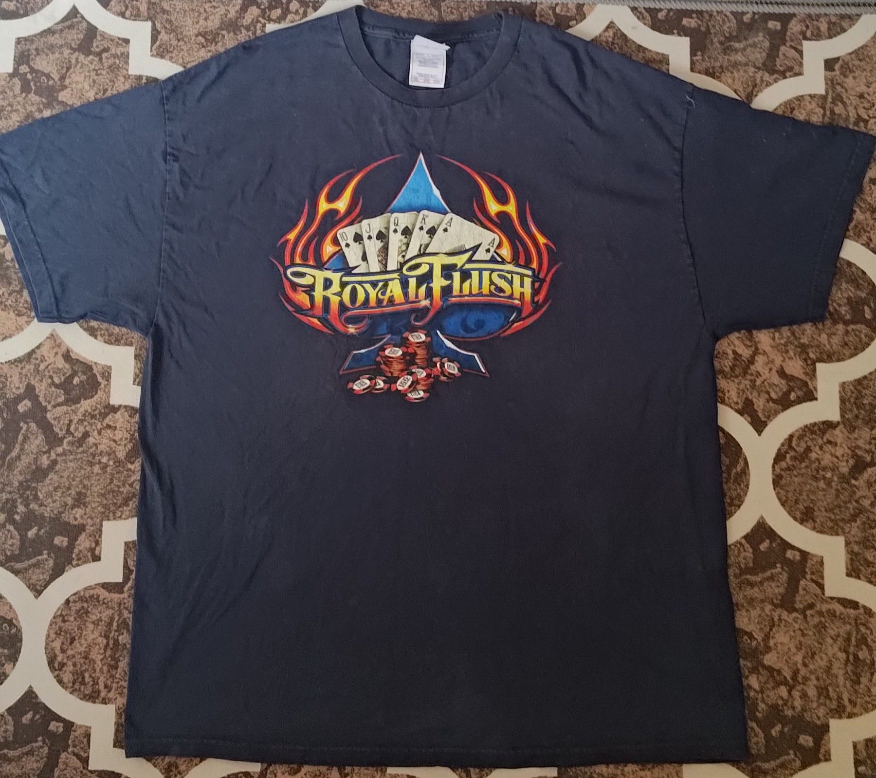 Vintage Vintage Royal Flush T-shirt Size US XXL / EU 58 / 5 - 1 Thumbnail