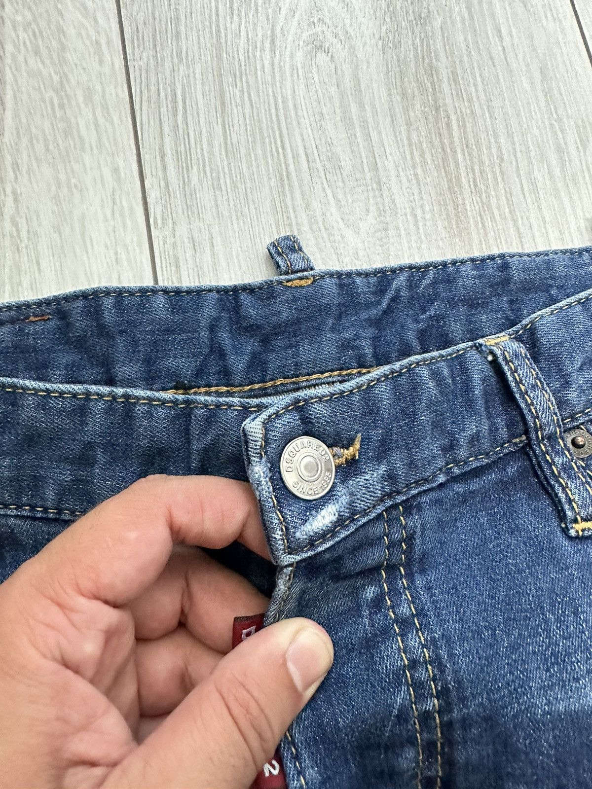 Dsquared2 Dsquared2 Tidy Biker Distressed Denim Jeans Pants (A033) Size US 34 / EU 50 - 9 Thumbnail
