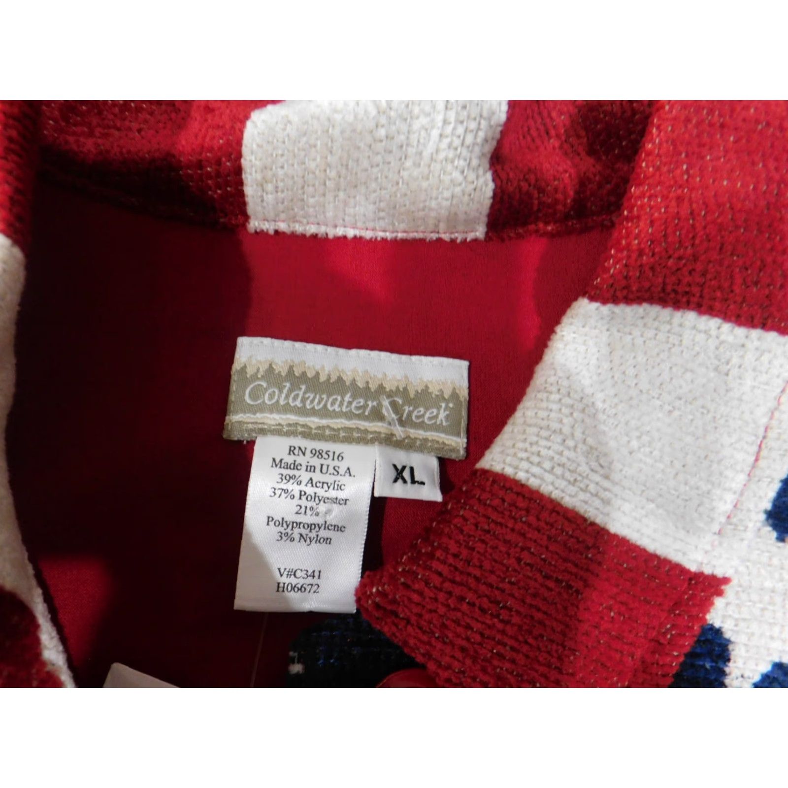 Coldwater Creek Coldwater Creek Jacket XL Red Button Vintage USA Womens Acrylic Blend Size XL / US 12-14 / IT 48-50 - 5 Thumbnail