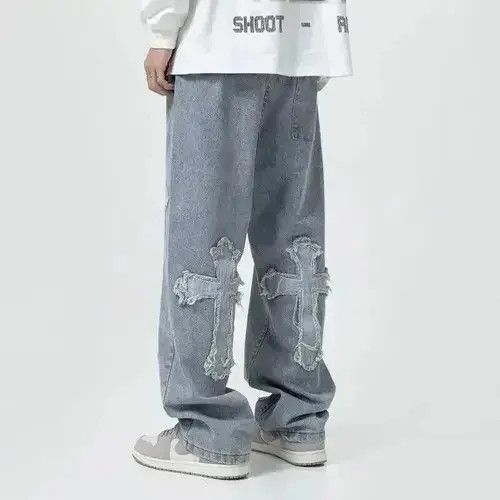 Japanese Brand Streetwear Hip Hop Low Rise Baggy Jeans Size US 32 / EU 48 - 6 Thumbnail