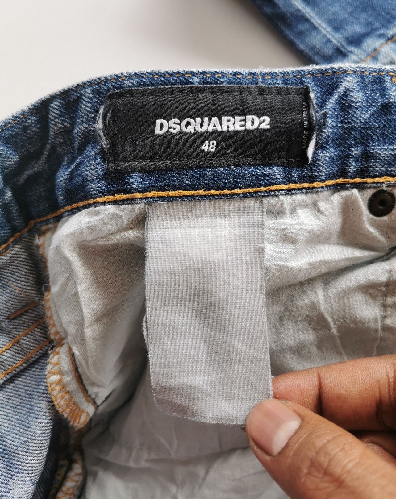 Dsquared2 Dsquared2 Distressed Italy Denim Jeans Size US 33 - 11 Thumbnail