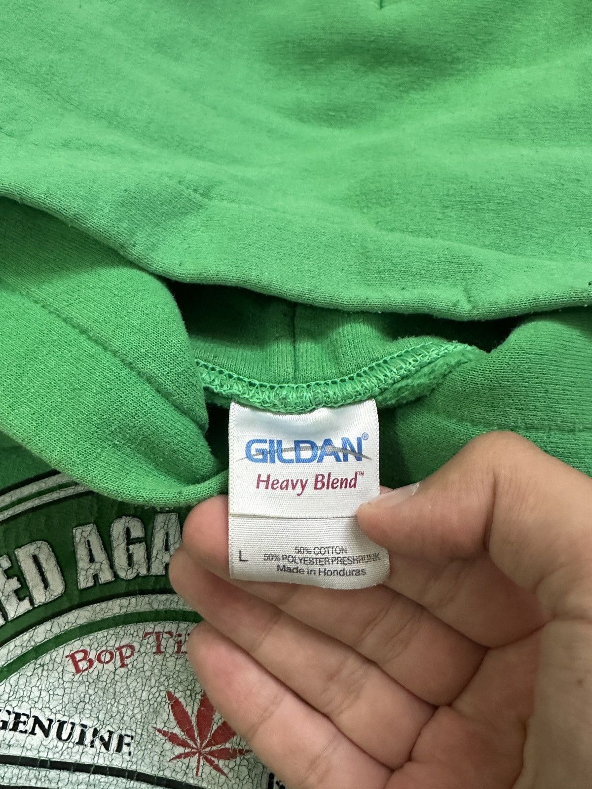 Vintage Vintage Amsterdam Weed XXX Hoodie L "Horny Again" Green Size US L / EU 52-54 / 3 - 4 Thumbnail