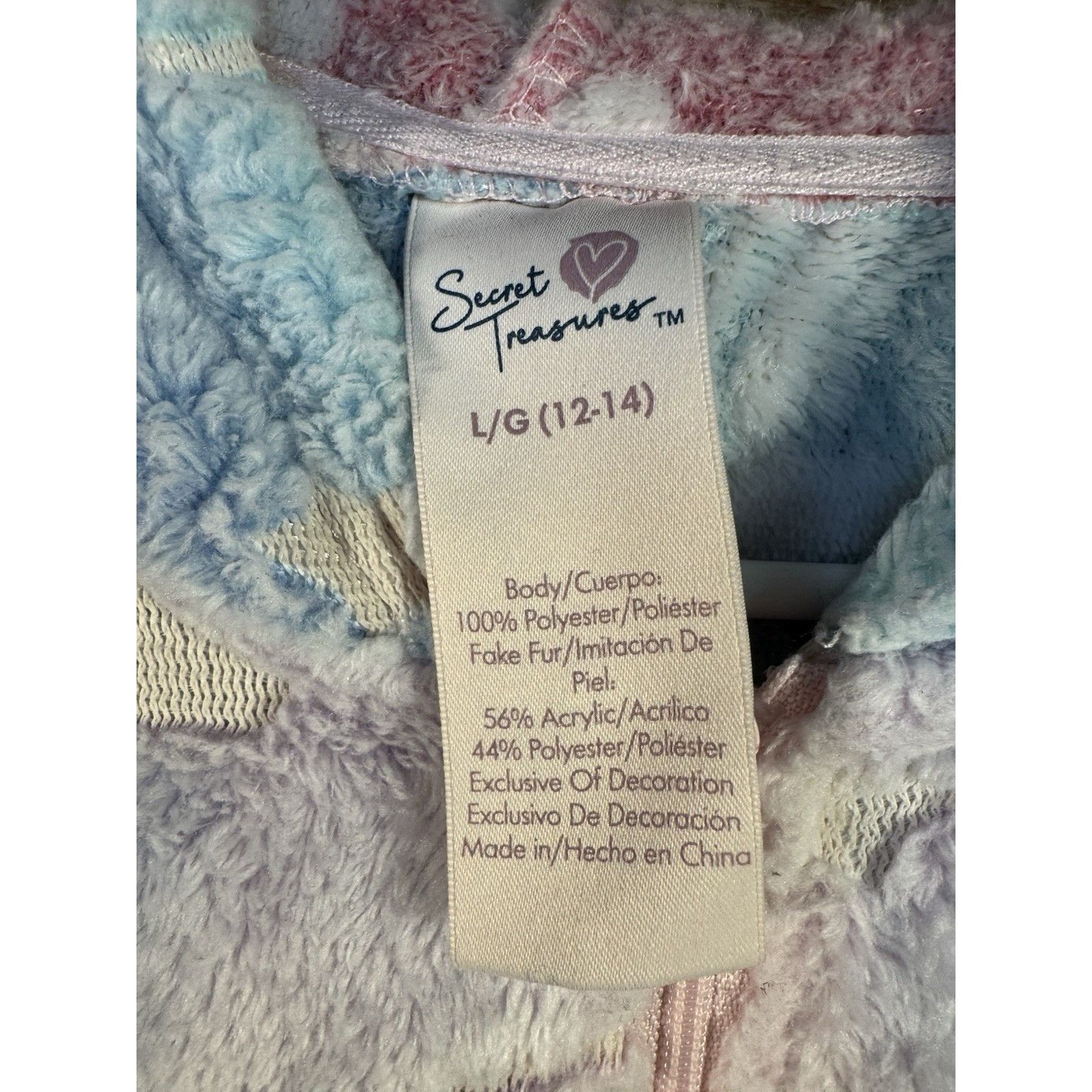 Other SECRET TREASURES Unicorn Rainbow Sleepwear Fleece One Piece Size ONE SIZE - 2 Thumbnail
