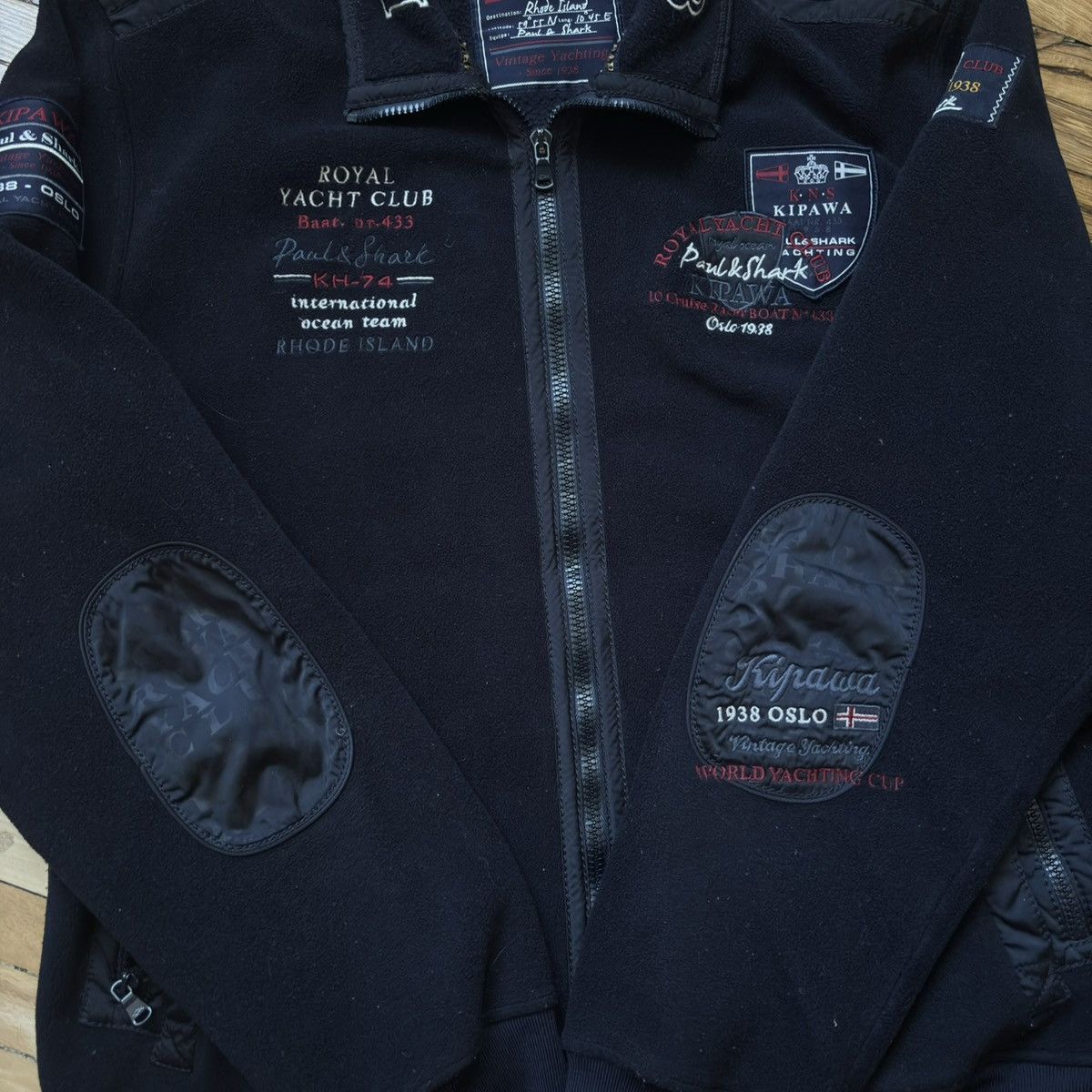 Le Grande Bleu (L.G.B.) × Paul & Shark Rare Vintage Paul & Shark Kipawa Fleece Jacket RiRi Size US L / EU 52-54 / 3 - 5 Thumbnail