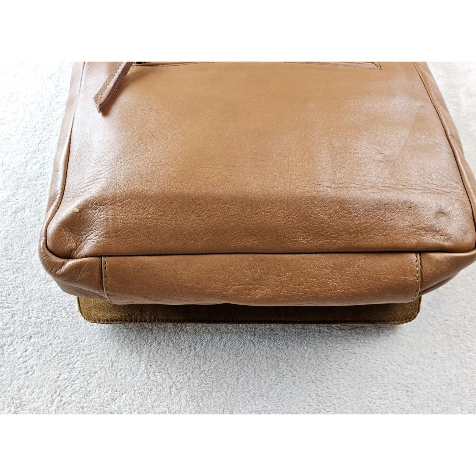 Vintage Clever Carriage Handcrafted Rose Bouquet Leather Crossbody Bag Women Brown Size ONE SIZE - 5 Thumbnail