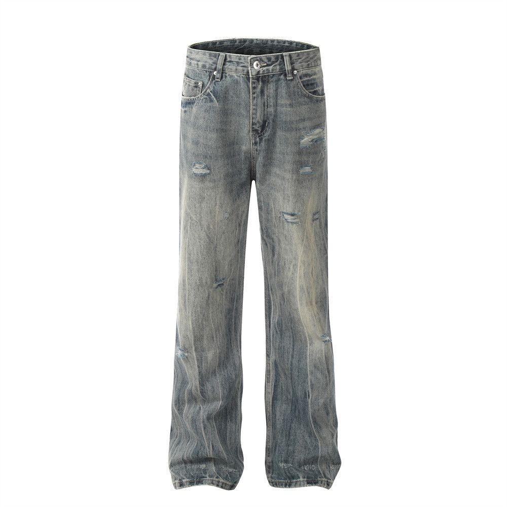 Japanese Brand × Jean American men's retro washed distressed ripped flared jeans Size US 32 / EU 48 - 1 Thumbnail