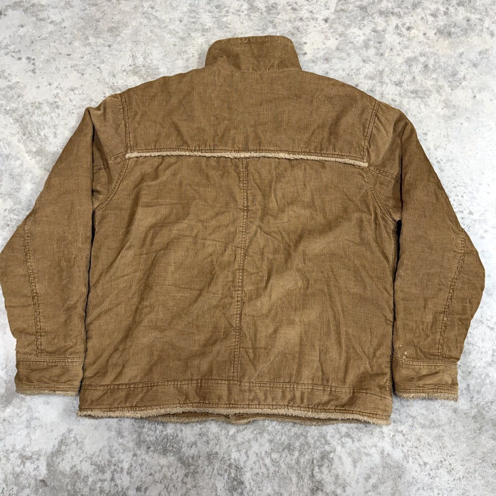 Aeropostale VINTAGE Aeropostale Jacket Mens Large Brown Corduroy Sherpa Lined western 90s Size US L / EU 52-54 / 3 - 4 Thumbnail