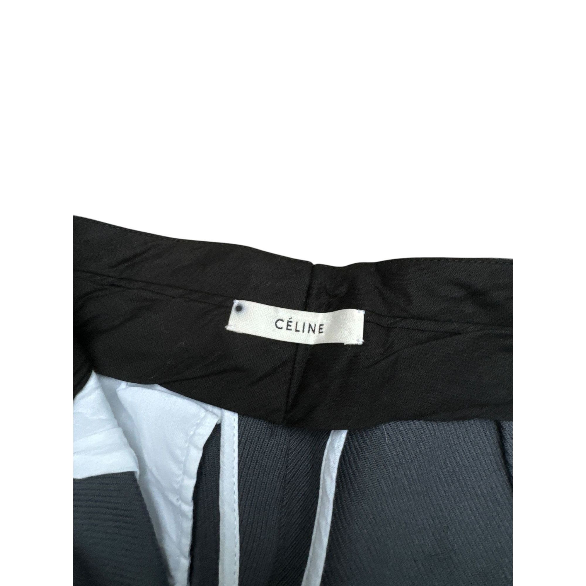 Celine Grey Wool Straight Fit Pants Size 26" / US 2 / IT 38 - 5 Thumbnail